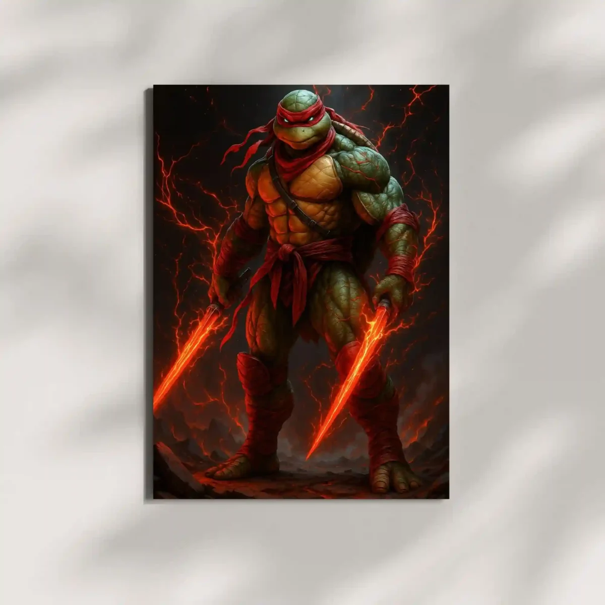 wall mounted teenage mutant ninja turtle metal poster