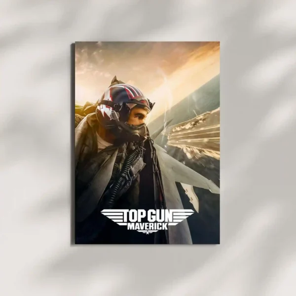 wall mounted top gun maverik movie metal poster