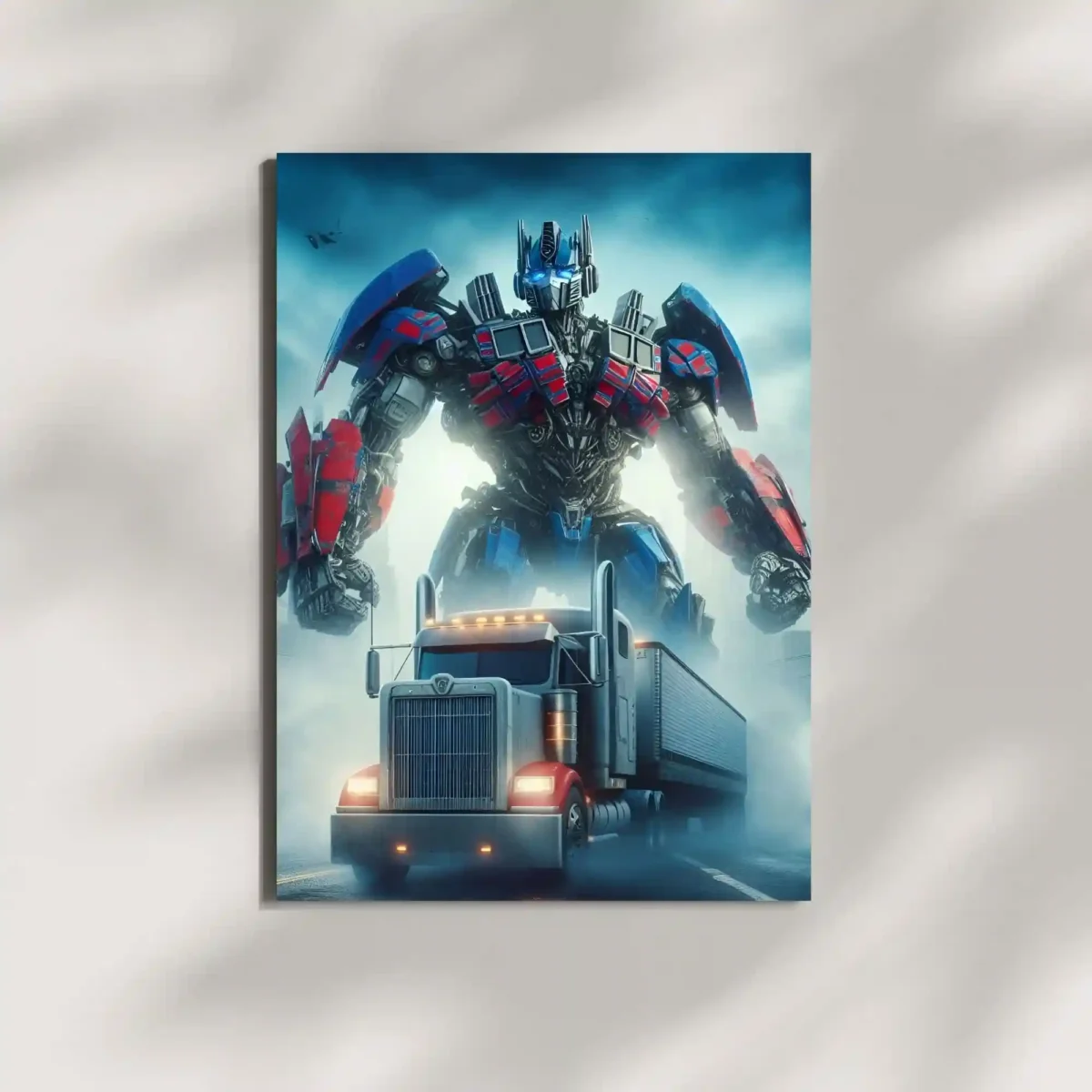 wall mounted transformers optimus prime metal poster
