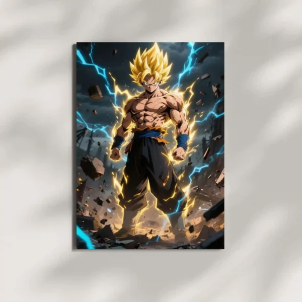 wall mounted ultra instinct goku metal poster