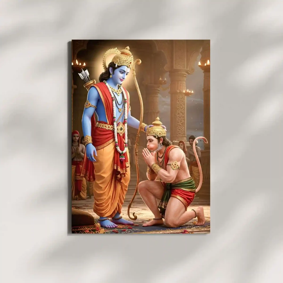 wall mounted vayu putra hanuman metal poster