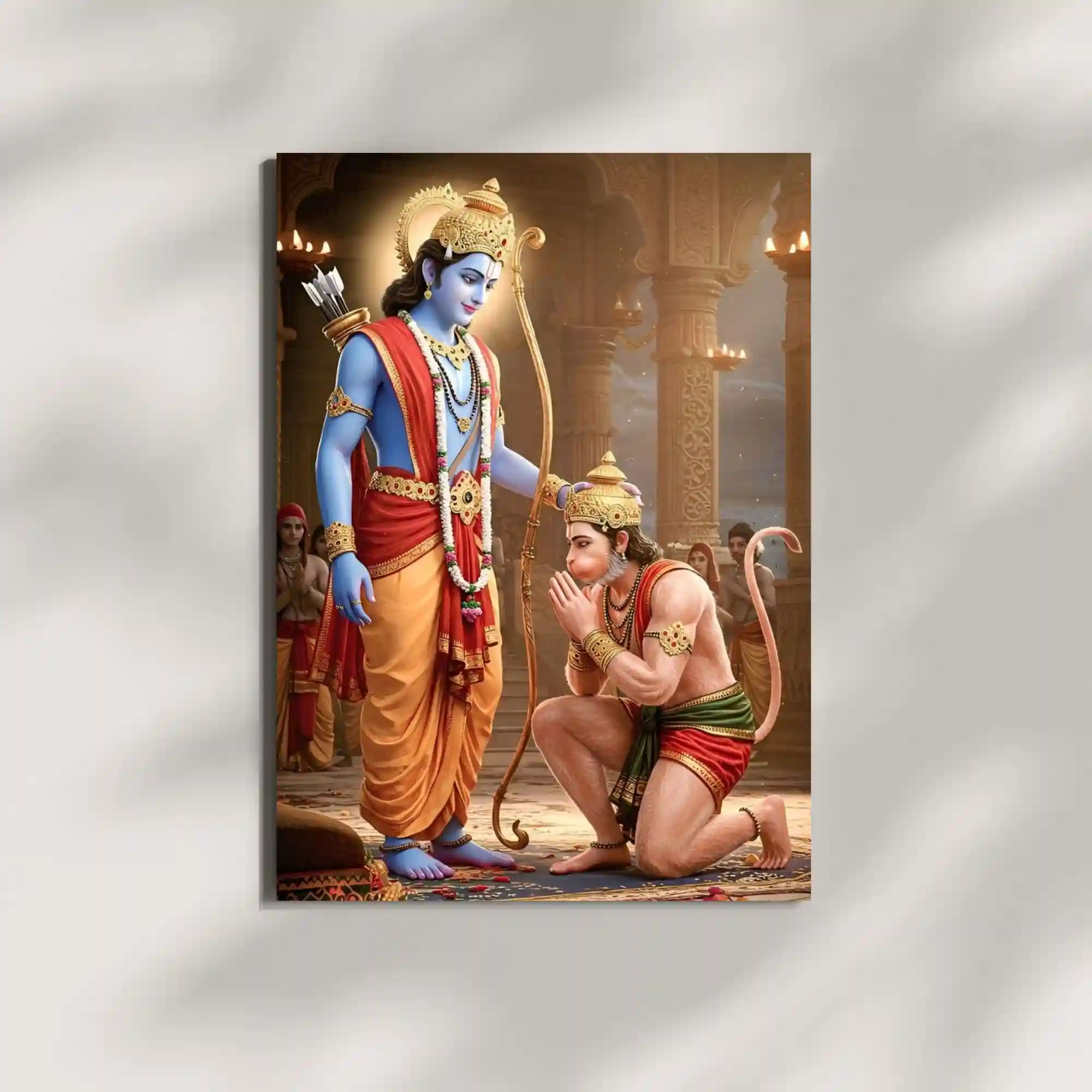 wall mounted vayu putra hanuman metal poster