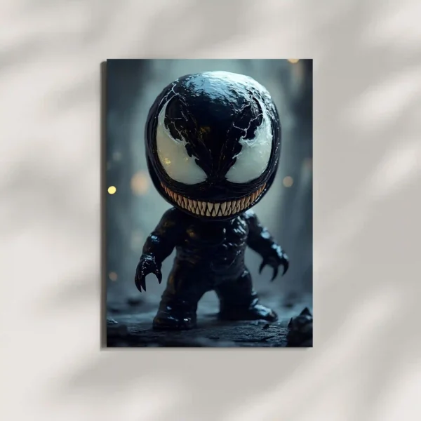 wall mounted venom chibi metal poster