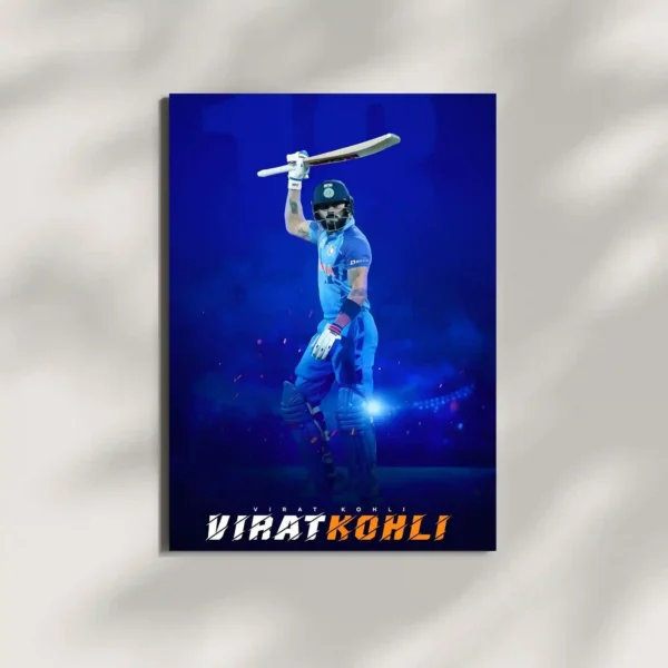 wall mounted virat kohli cricket legend metal poster