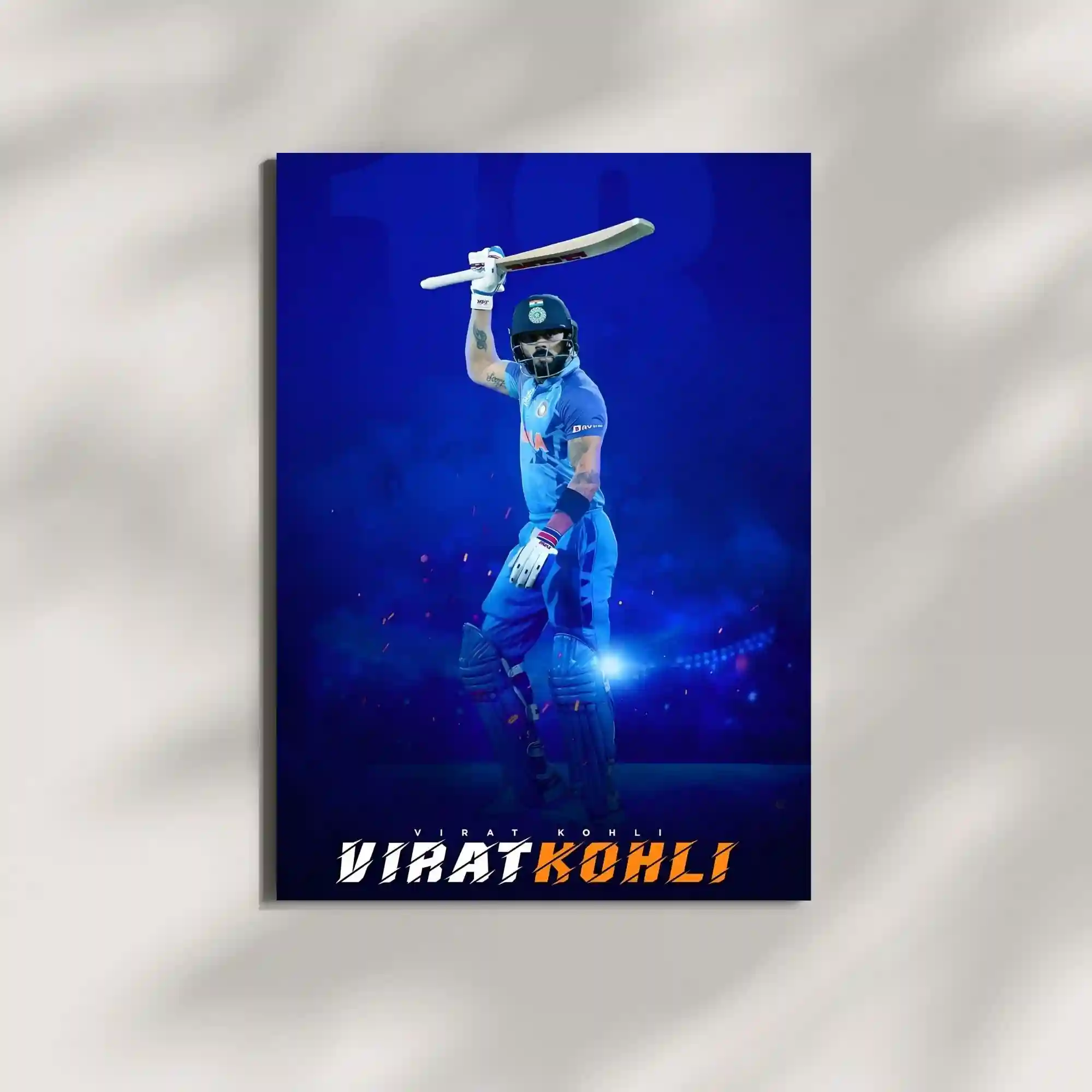 wall mounted virat kohli cricket legend metal poster