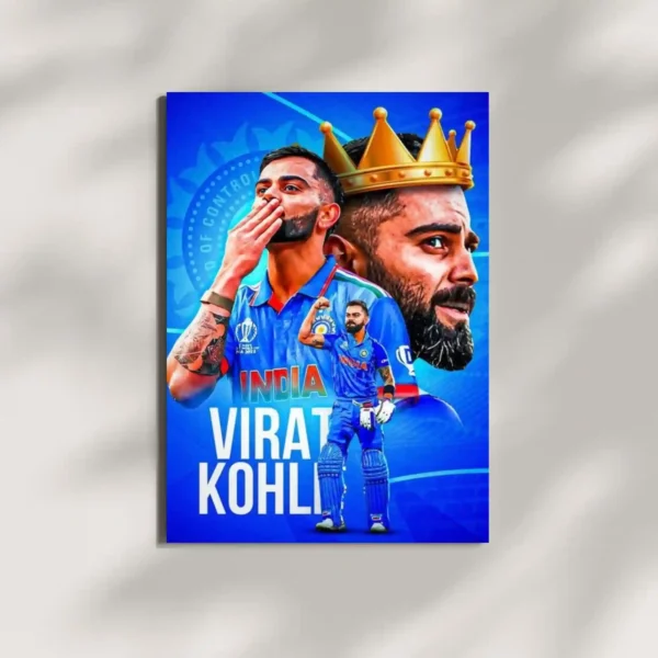 wall mounted virat kohli happy birthday metal poster
