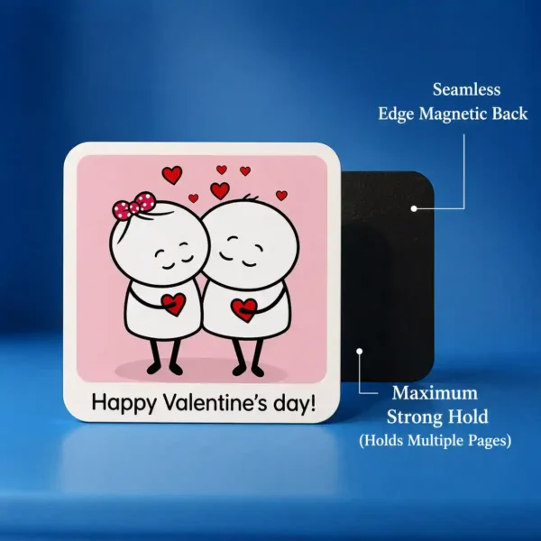 happy valentines day couple fridge magnet