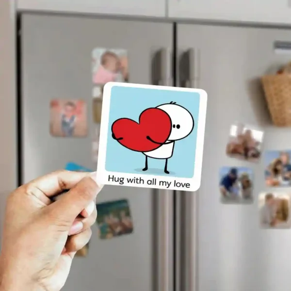 Hug With All My Love Fridge Magnet – Hug Day Gift - Image 2