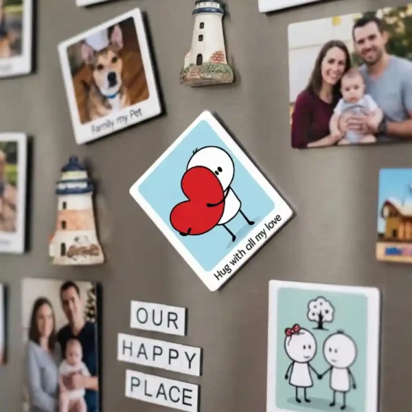 hug with all my love romantic fridge magnet gift