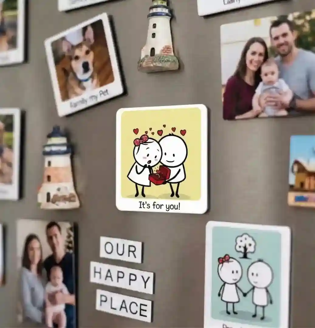 its for you couple fridge magnet on fridge