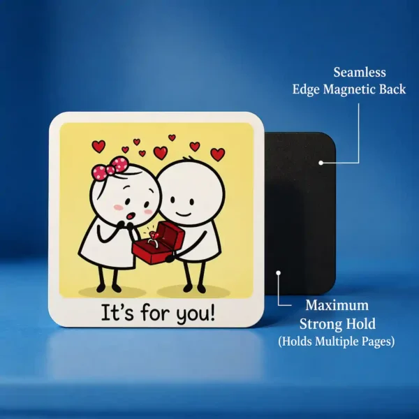 its for you ring proposal couple fridge magnet