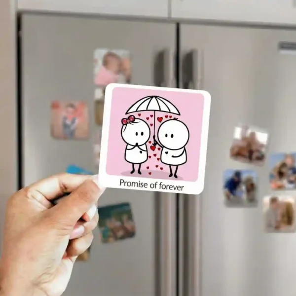 promise of forever couple fridge magnet in hand