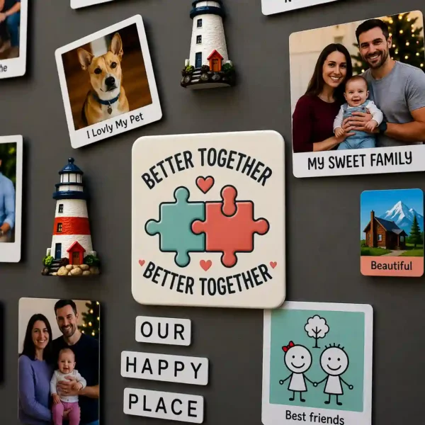 better together heart puzzle fridge magnet