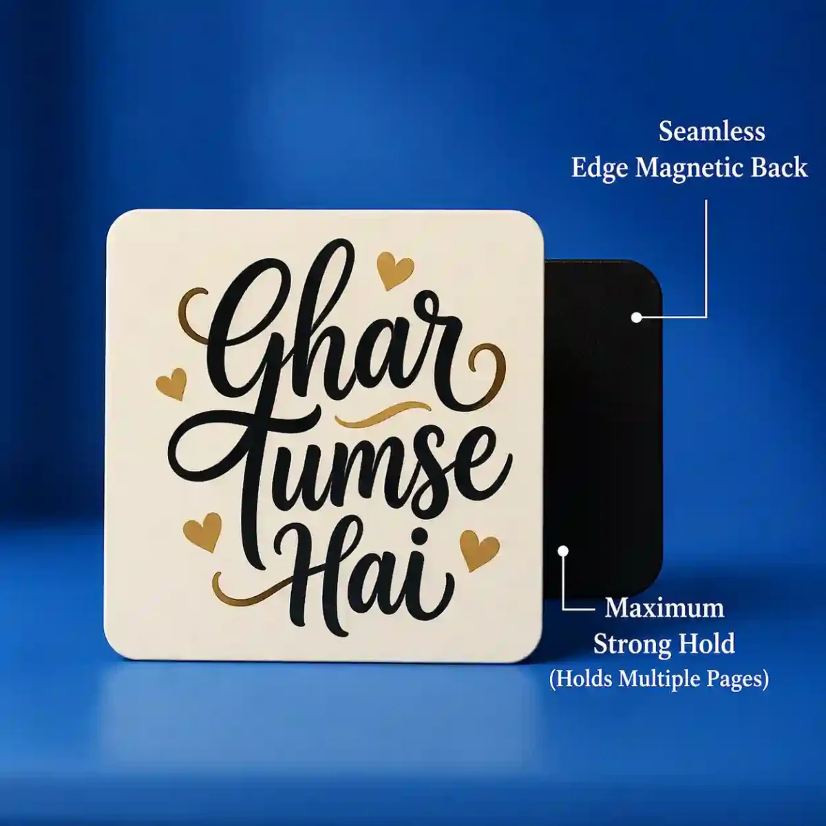 ghar tumse hai love quote couple fridge magnet