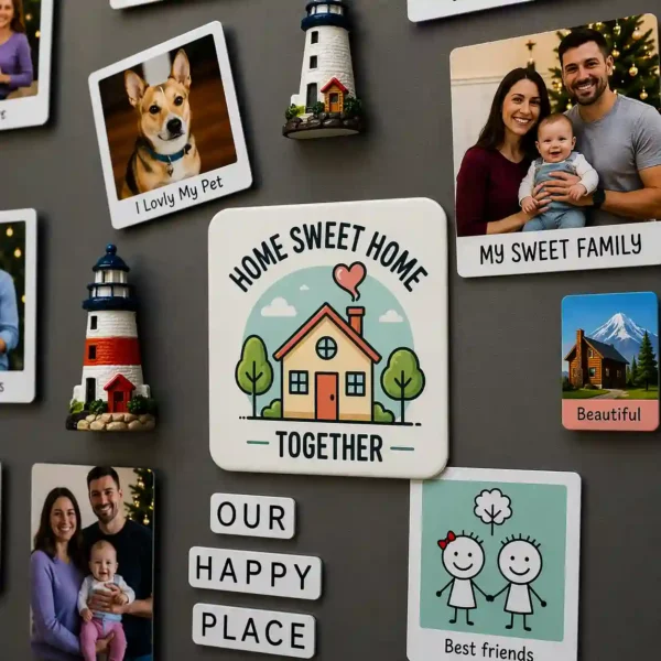home sweet home family home fridge magnet