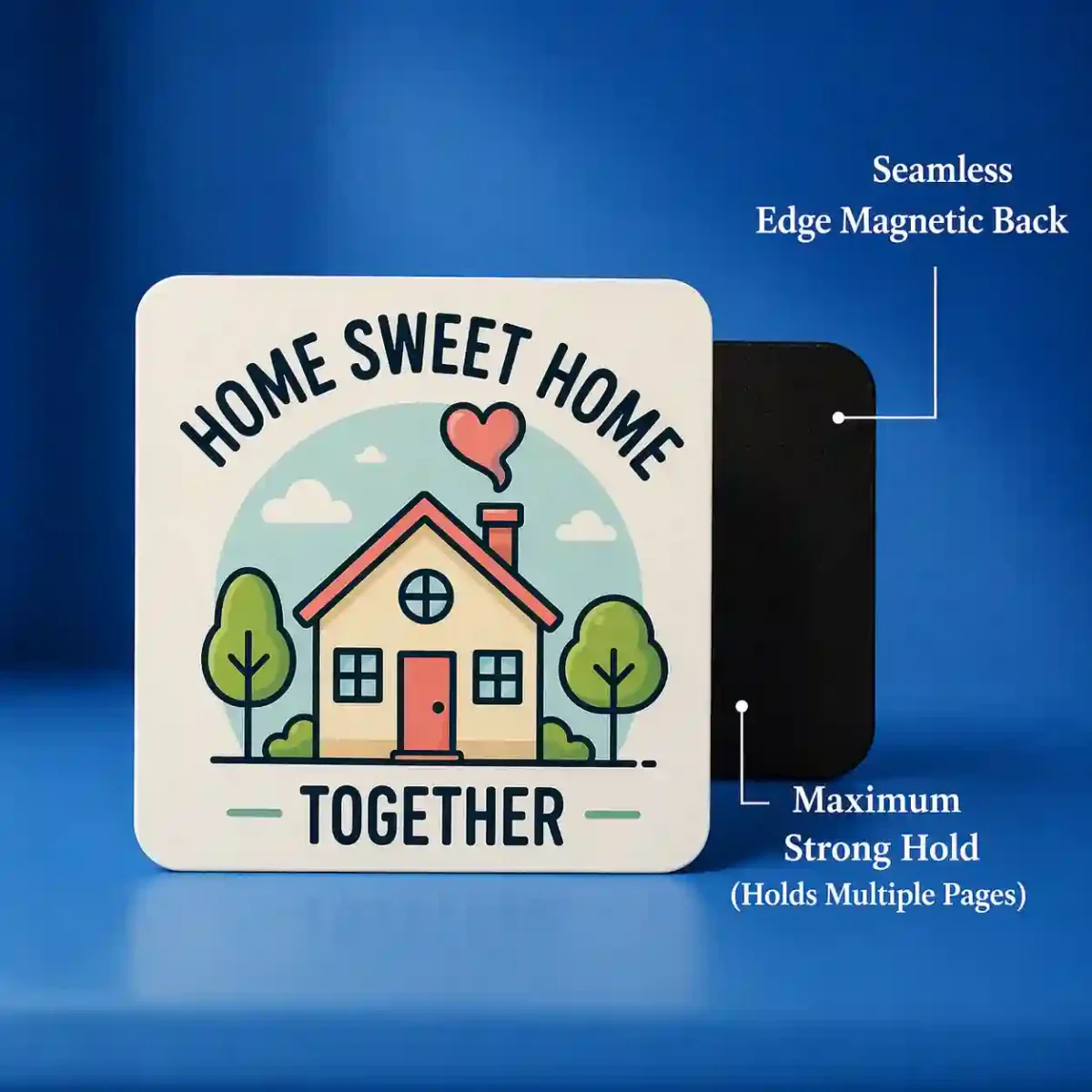 home sweet home house couple fridge magnet