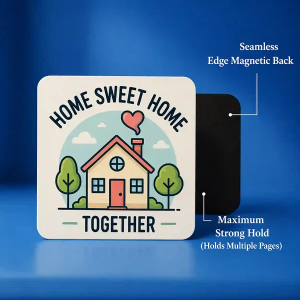 home sweet home house couple fridge magnet