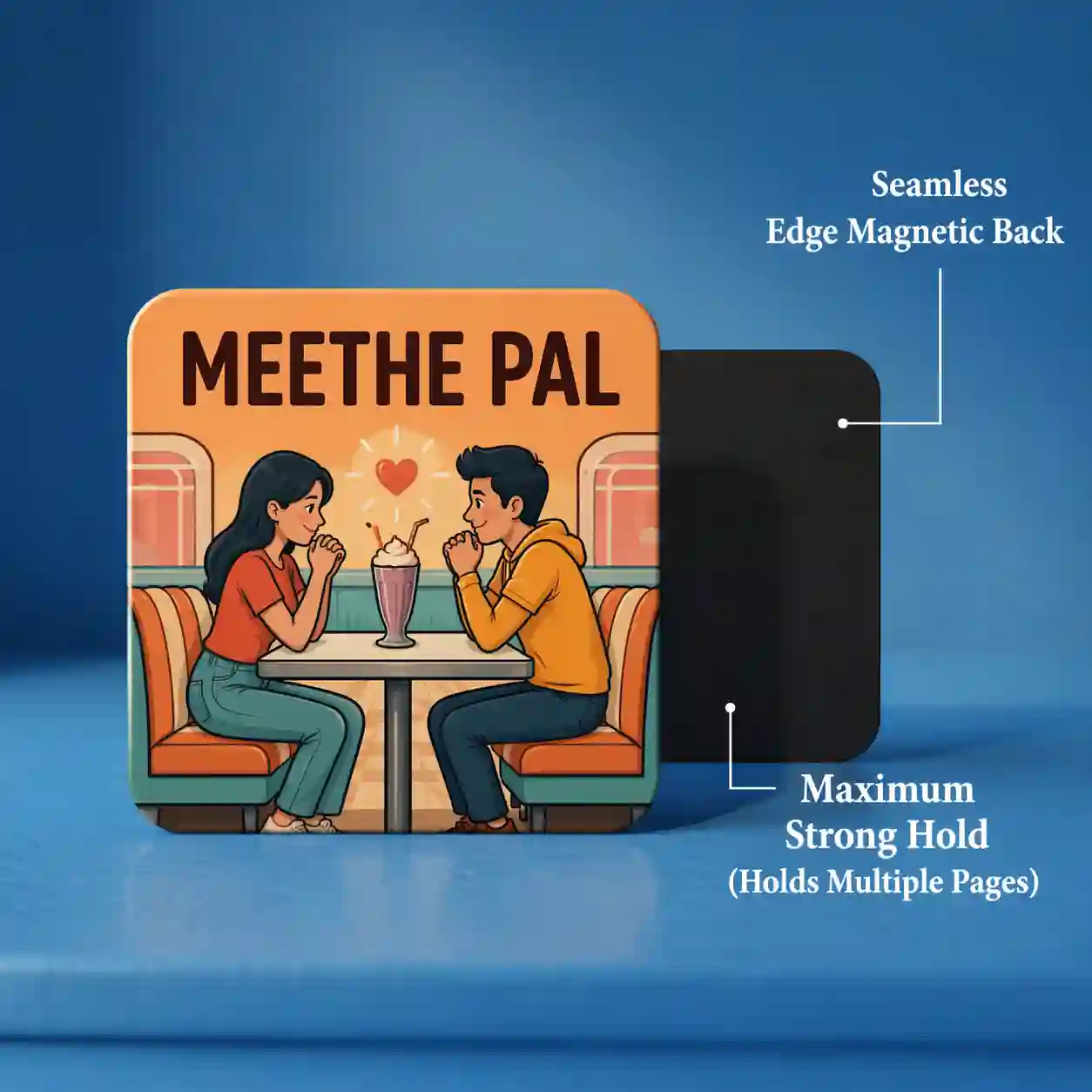 meethe pal dessert date couple fridge magnet