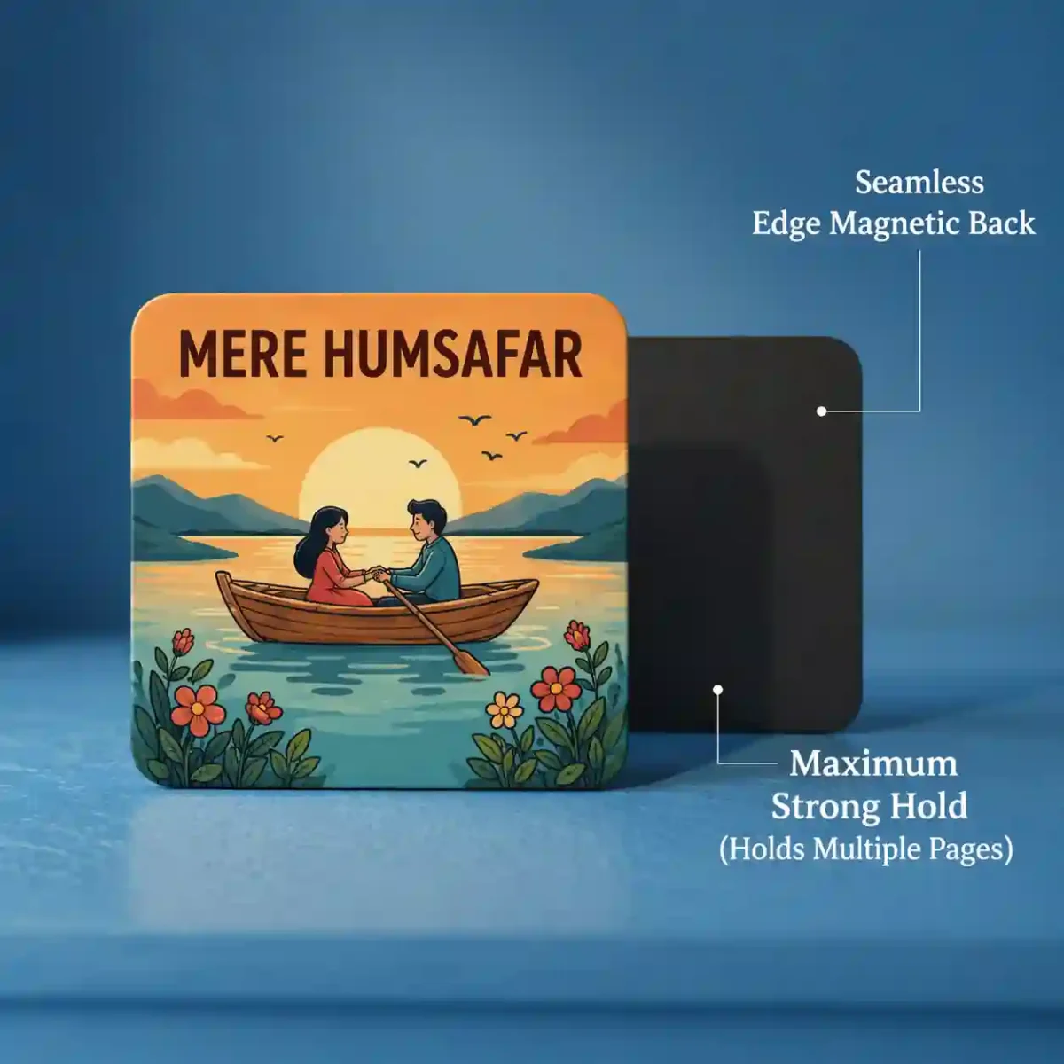 mere humsafar boat couple fridge magnet