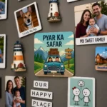 pyar sa safar road trip couple fridge magnet