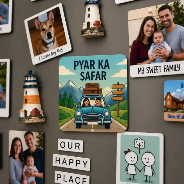 pyar sa safar road trip couple fridge magnet