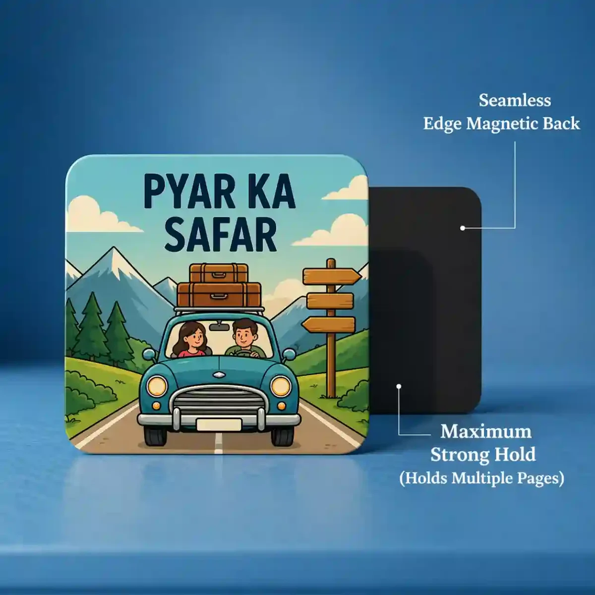 pyar sa safar travel couple fridge magnet