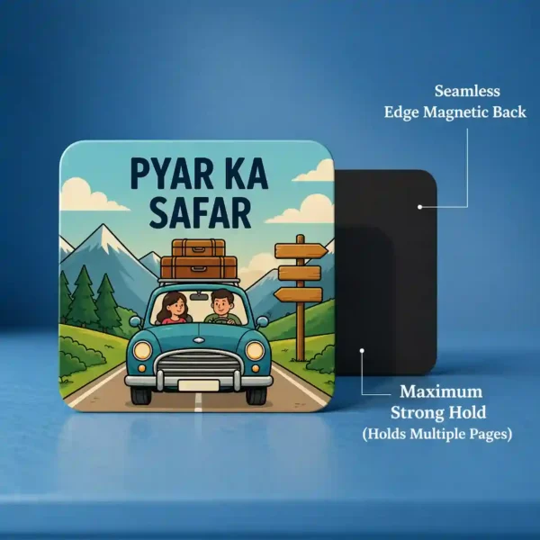 pyar sa safar travel couple fridge magnet