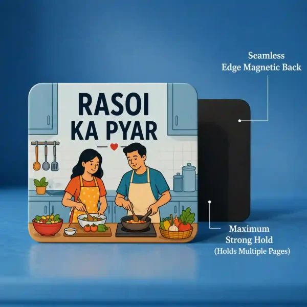 rasoyi ka pyar cooking couple fridge magnet