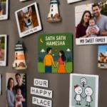 sath sath hamesha holding hands fridge magnet