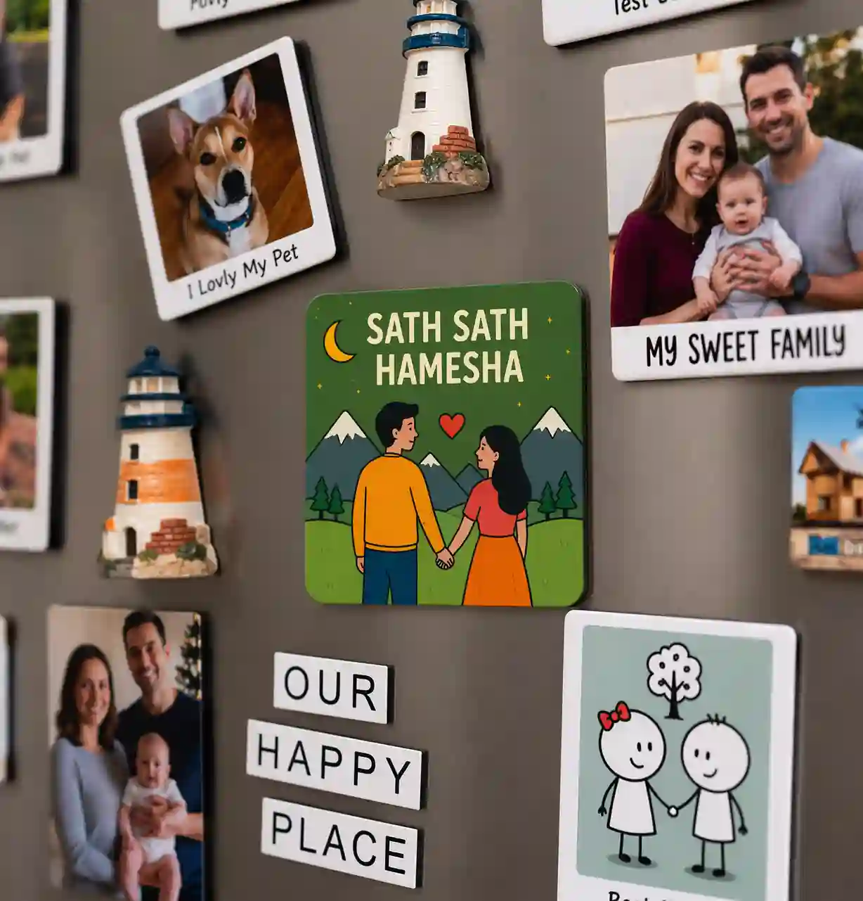 sath sath hamesha holding hands fridge magnet