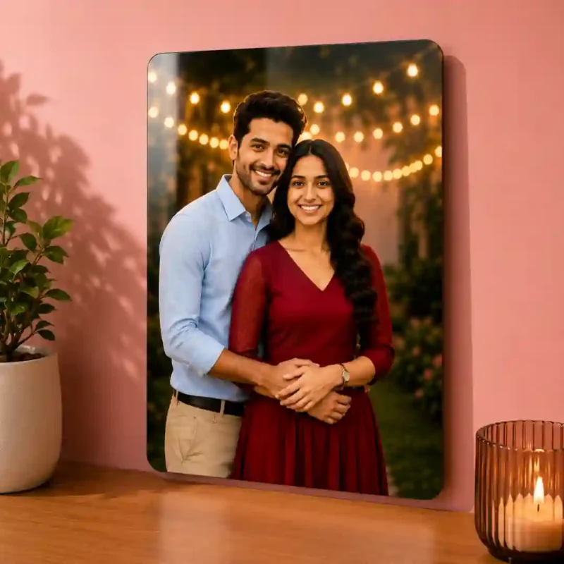 Personalized Metal Poster with Custom Couple Photo