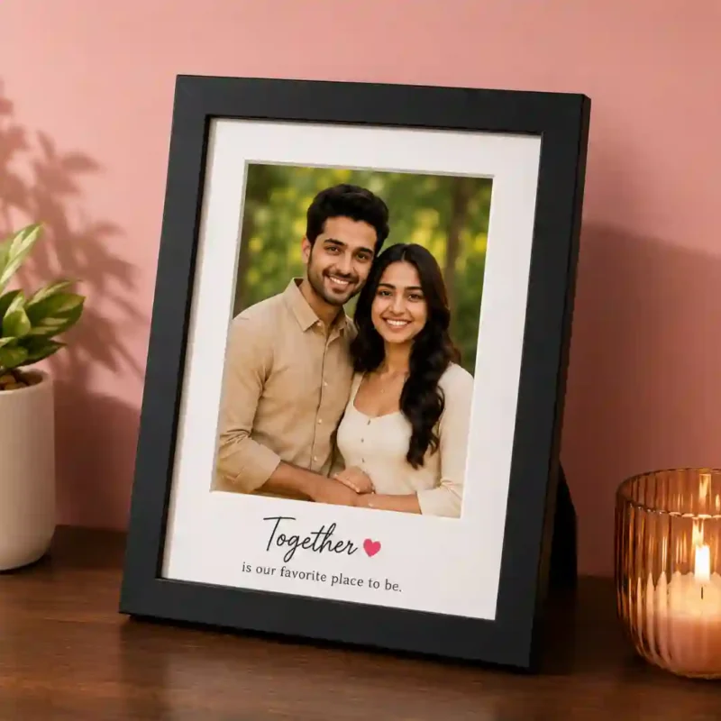 Personalized Photo Frame with Custom Couple Photo